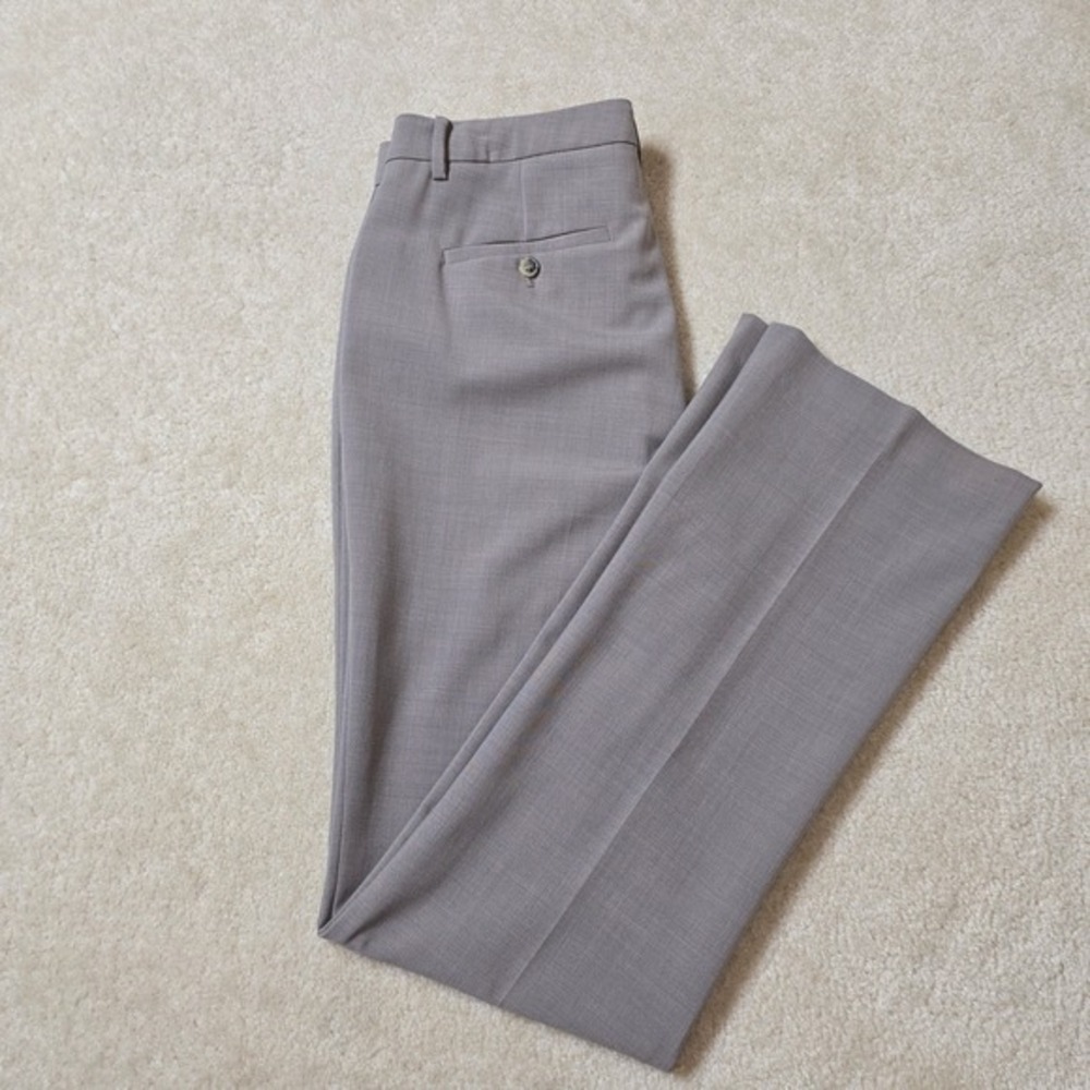 Theory Max 2 Urban Cinder Melange Trousers Wool Blend Bootcut Dress Pants Size 8